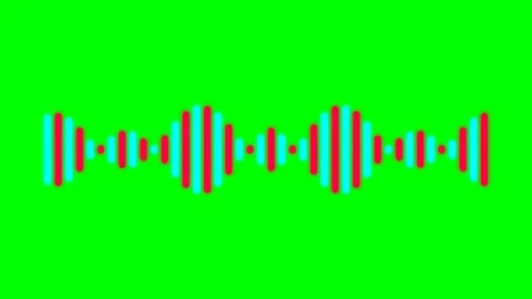 Abstract sound wave visualization with alternating red and cyan stripes Stock Footage 340903396
