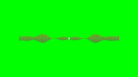 Abstract sound wave visualization centered on a vibrant green background Stock Footage 340901653