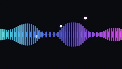 Abstract Sound Wave Visualization With Pulsing Motion Graphics Stock Footage 339925094