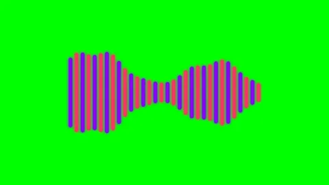 Abstract sound wave visualization with purple and pink vertical bars Stock Footage 340903880