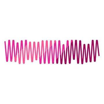 Abstract sound wave visualization vibrating in pink colors Stock Illustration