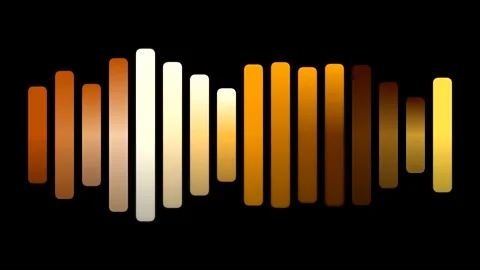 Abstract sound wave visualization with warm color gradient bars. Stock Footage 326222493