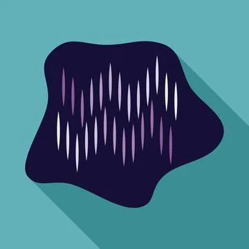 Abstract sound wave visualizing audio spectrum on turquoise background Stock Illustration