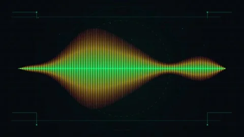 Abstract Sound Waveform Visualization: Digital Audio Spectrum Analysis Stock Footage 347562847