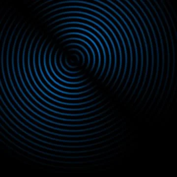 Abstract sound waves effect blue color on black background Stock Illustration