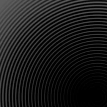 Abstract sound waves effect white color on black background Stock Illustration