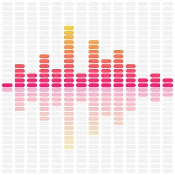 Abstract sound waves equalizer. Audio pulse music Stock Illustration