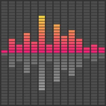 Abstract sound waves equalizer. Audio pulse music Illustrazione stock