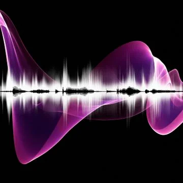 Abstract sound waves Stock Illustration