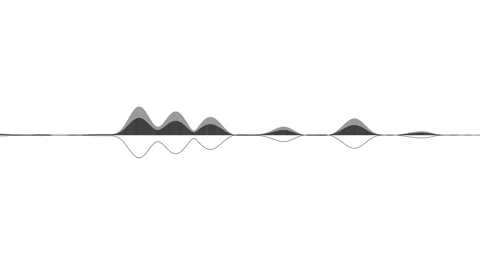 Abstract sound waves isolated on white background. Vídeos de archivo 149987790