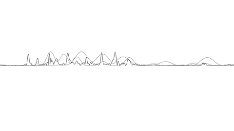 Abstract sound waves isolated on white background. Stock Footage 149987820