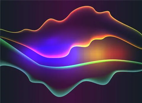 Abstract sound waves light equalizer.Cool background for web or print , brigh Stock Illustration