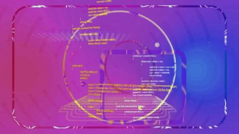 Abstract Source Code Stock Illustration