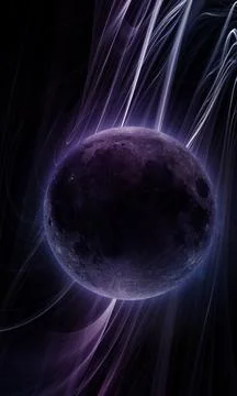 Abstract space 3D illustration, 3d image, background image, planet in space a Stock Illustration