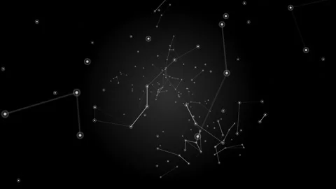 Abstract space and technological background with a plexus consisting of lines Stock Footage 87194770