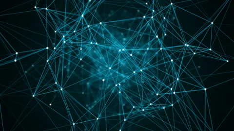 Abstract space and technological background with a plexus consisting of stars Stock Footage 87372290