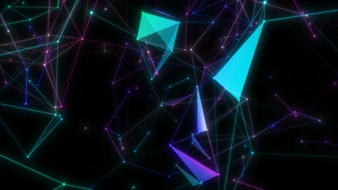 Abstract space and technological background with a plexus consisting of lines Stock-Footage 105397825