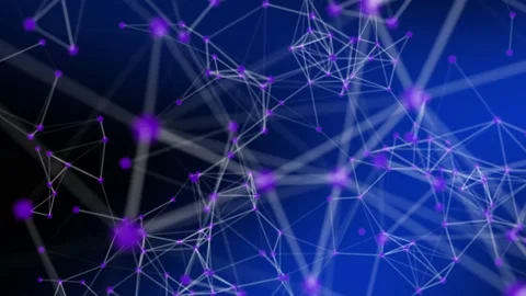 Abstract space and technological background with lines and dots. Stock Footage 205047940