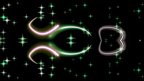 Abstract Space Art with Glowing Elements and Starry Background Stock Footage 332213293