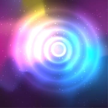 Abstract space background and a circle with flares Stock Illustration