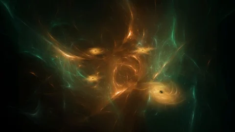 Abstract Space Background Animation  Through Lights of Plasma and Nebula Stock Footage 101166263