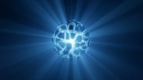 Abstract space background with asteroids. Exploding stone object, 3D render.	 스톡 일러스트