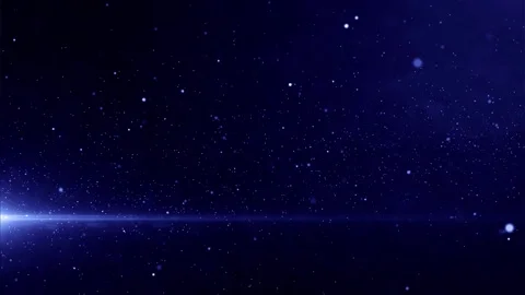 Abstract space background with blue glowing particles and light beam motion Stock Footage 327577170