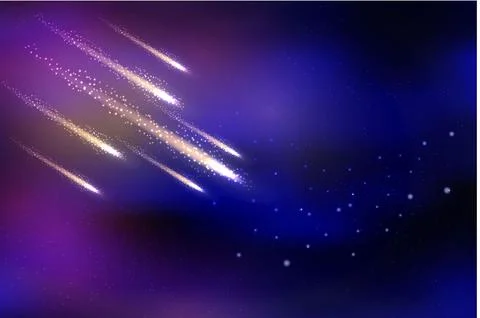 Abstract space background with comets Stock Illustration