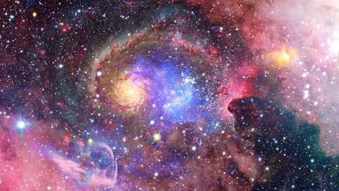 Abstract space background. Elements of this image furnished by NASA. Stock Photos