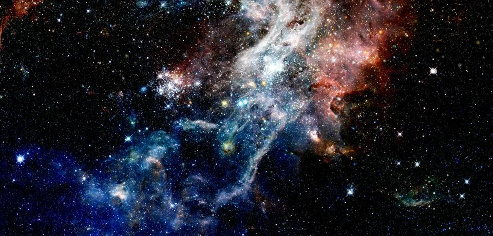 Abstract space background. Elements of this image furnished by NASA Foto stock