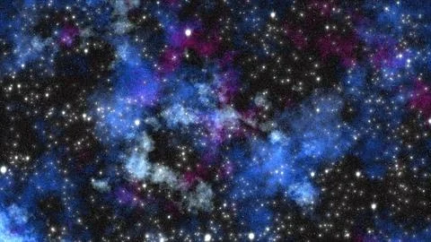 Abstract space background from the galaxy and bright glowing stars and conste Stock Illustration