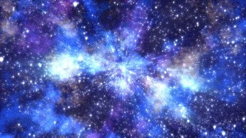 Abstract space background from the galaxy and bright glowing stars and cons.. Stock Illustration