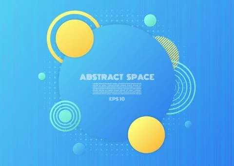 Abstract space background geometric circle shape halftone modern line style b Stock Illustration