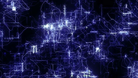 Abstract space background geometry surfaces lines and points Stock-Footage 89540850