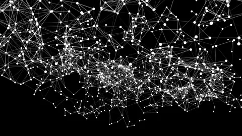 Abstract space background, geometry surfaces, lines and points Stock Footage 113109273