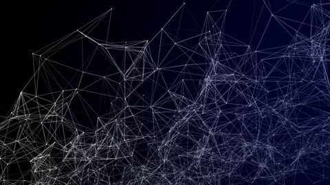 Abstract space background, geometry surfaces, lines and points Stock Footage 113109676