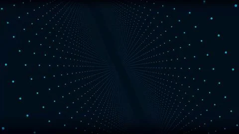 Abstract space background, geometry surfaces, lines and points. Abstract tunnel Illustrazione stock