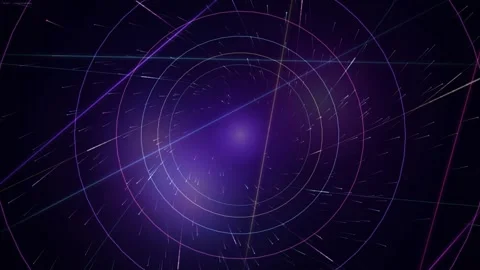 Abstract space background Glowing purple circular lines animation Stock Footage 347591121