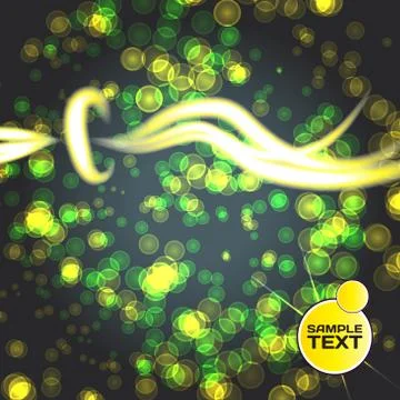 Abstract space background of green luminous dots with space for Stock Illustration