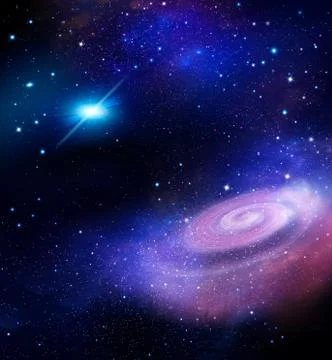 Abstract space background with nebula and stars. Starry night  sky Stock Illustration