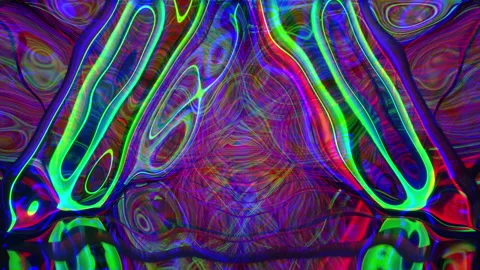 Abstract space background in triangle pattern with rays and neon lines. Stock Footage 220697227