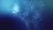 Abstract Space Blue Background With The Movement Of Particles And Smoke Stock Footage