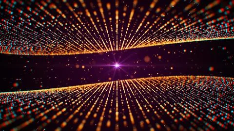 Abstract Space Brown Red Shiny Blurry Bottom Top Wavy Ramps Plane Dots  Stock Illustration