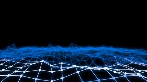 Abstract space with connected structure. Concept Digital Technology, 3D rende Видео 126993712