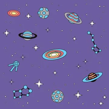 Abstract space elements background vector illustration Stock Illustration