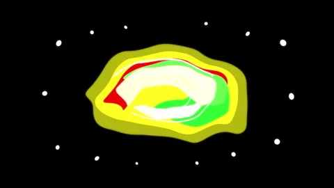 Abstract space galaxy animation loop with colorful glowing nebula and stars Stock Footage 346736571