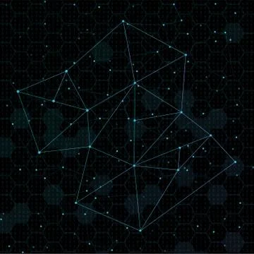 Abstract space with HUD on outer space background. Futuristic user interface Stock Illustration