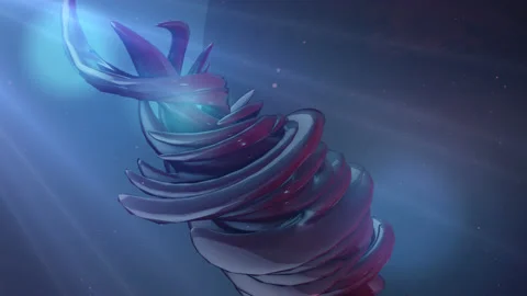 Abstract space monster with tentacles in space Stock Footage 149148792