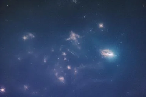 Abstract space nebula backgrounds. IA technology Stock Illustration