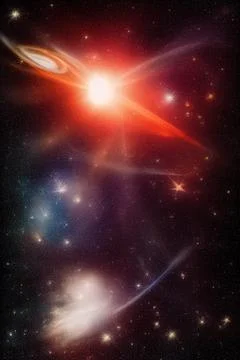 Abstract space nebula backgrounds. IA technology Stock Illustration